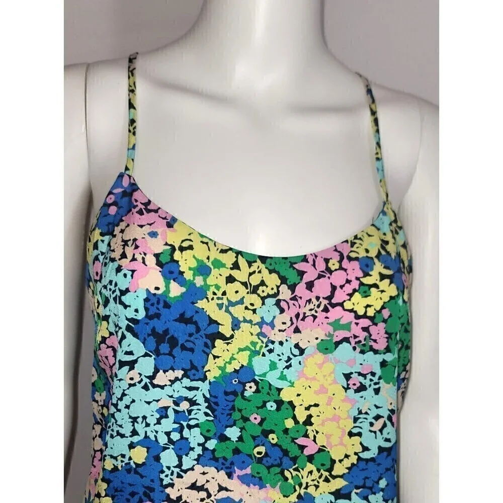J. Crew Floral Racer Back Top - Size 2